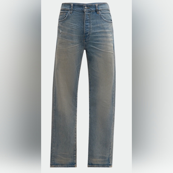 AMIRI Light Blue Released Hem Size 29 Button Fly 90s Men Jeans With Box - Picture 6 of 17